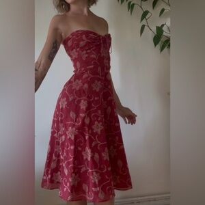 J.Crew Floral Cotton Bustier Dress – Size 0